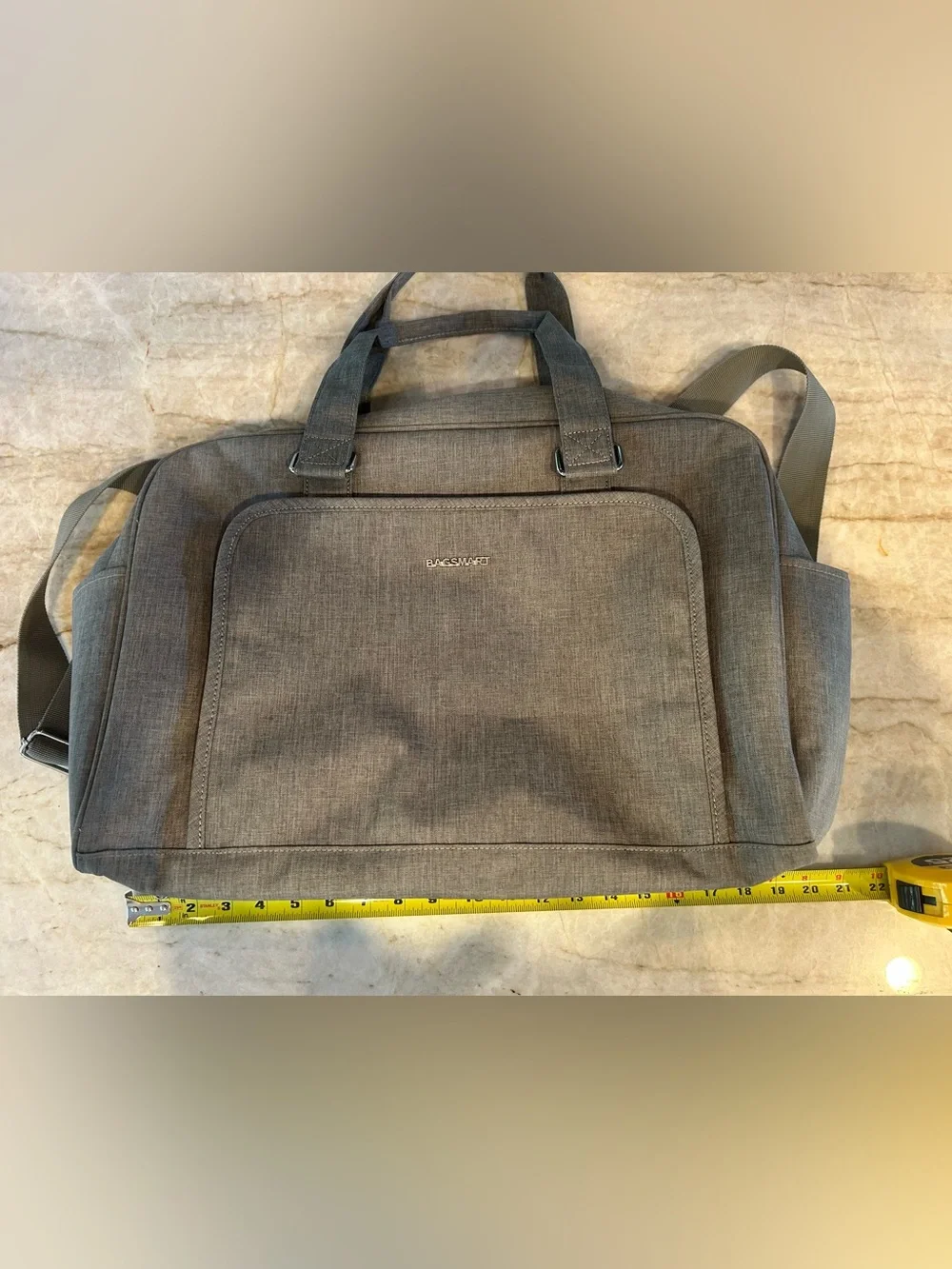BAGSMART Gray Travel Duffel Weekender Carry-On Laptop Overnight Bag Like New